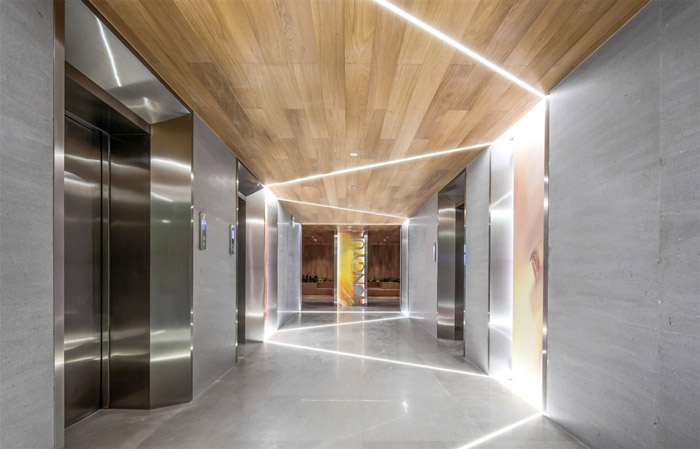 電子商務(wù)辦公室電梯廳裝修設(shè)計(jì)效果圖