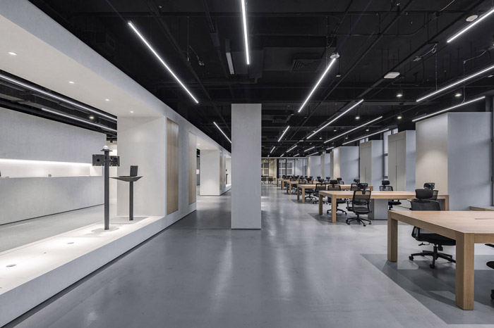 安防公司辦公室辦公區(qū)裝修效果圖