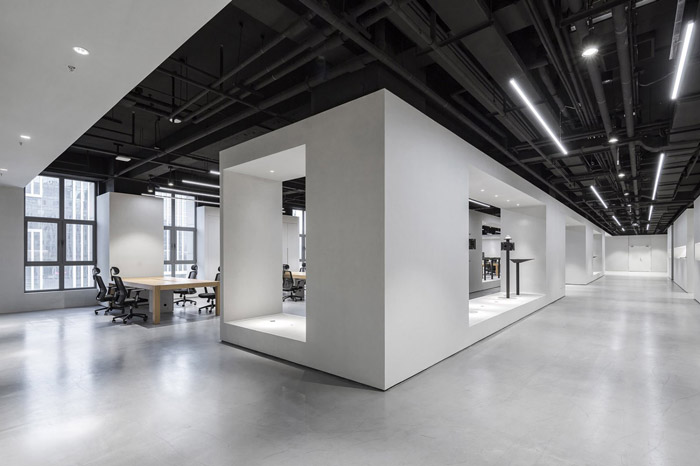 安防公司辦公室辦公區(qū)裝修效果圖