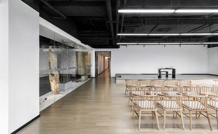 茶業(yè)公司辦公室培訓(xùn)區(qū)裝修設(shè)計(jì)效果圖