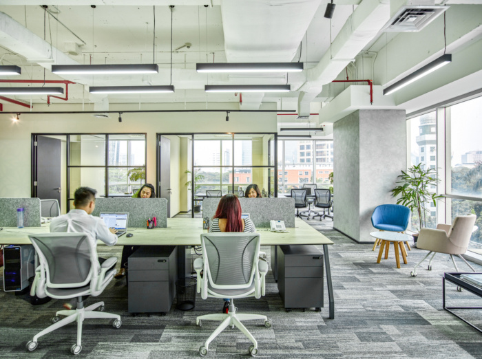 供應商辦公室辦公區(qū)裝修設計效果圖