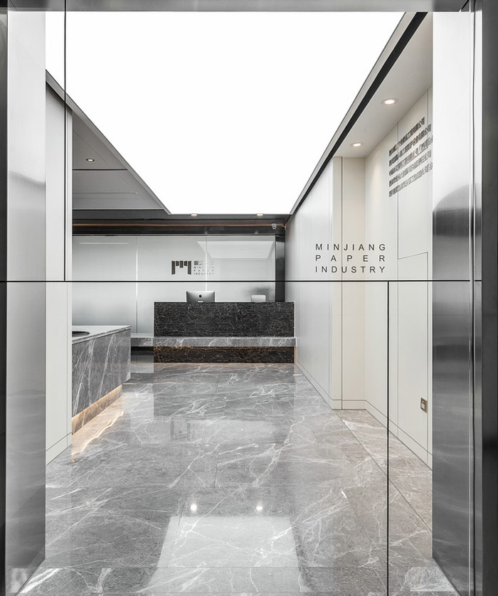 600m2現(xiàn)代辦公室入口裝修設(shè)計(jì)效果圖