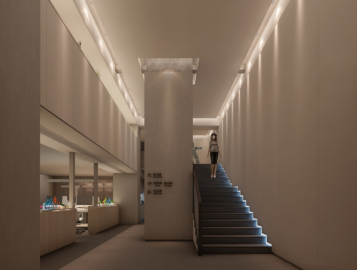 新中式辦公室樓梯設(shè)計效果圖