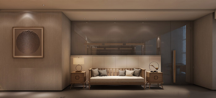 新中式辦公室休息區(qū)設(shè)計效果圖