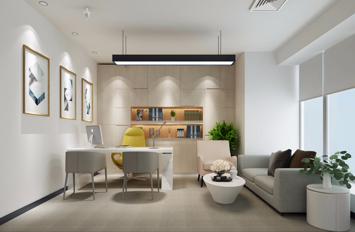 北歐風(fēng)格總經(jīng)理辦公室設(shè)計(jì)效果圖