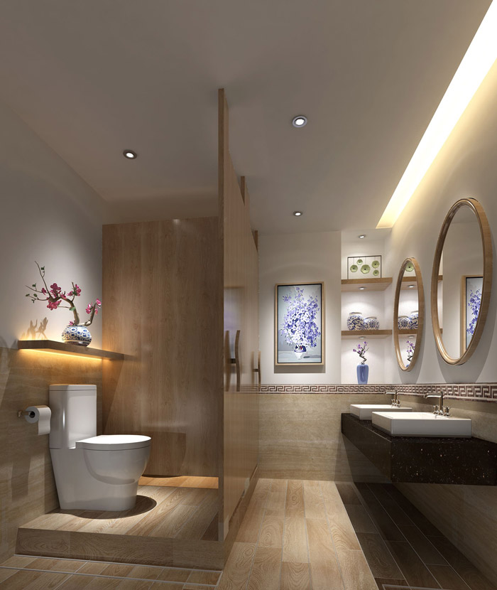 財富管理公司衛(wèi)生間裝修設計效果圖