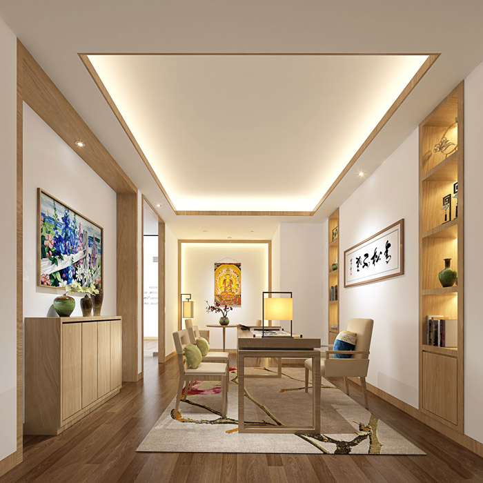 財富管理公司接待區(qū)裝修設計效果圖