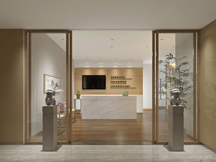 財富管理公司前臺裝修設計效果圖