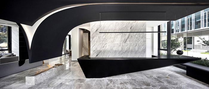 獨棟別墅辦公室前臺裝修設(shè)計效果圖