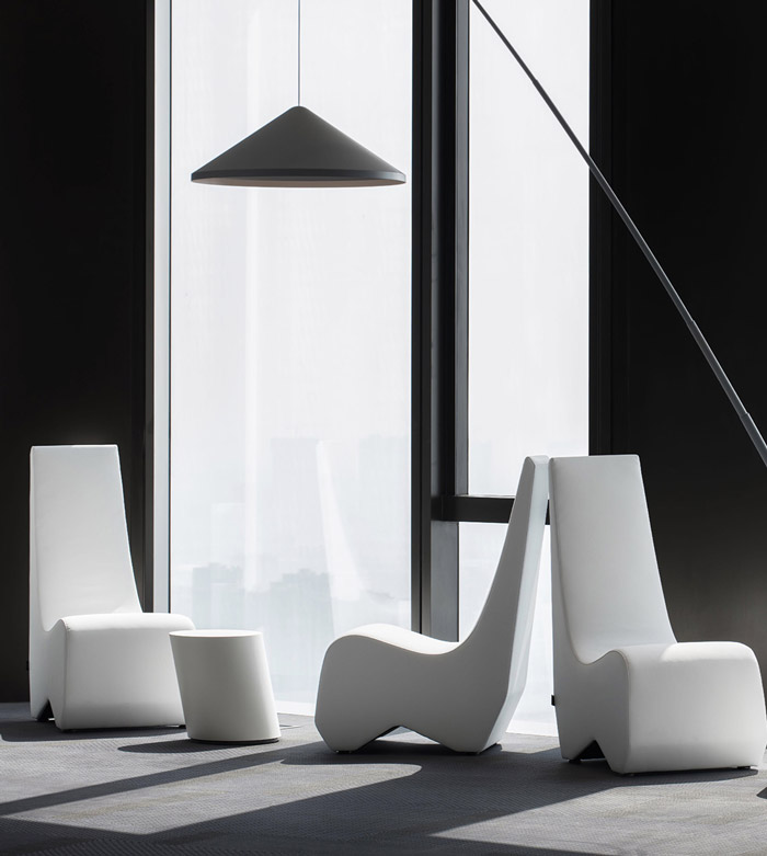 集團辦公樓交流區(qū)設計效果圖