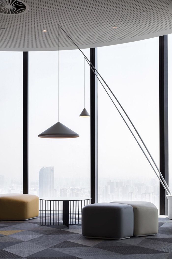 集團辦公樓交流區(qū)設計效果圖