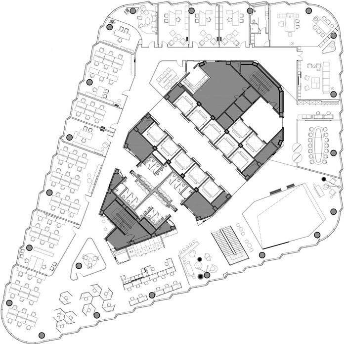 集團辦公樓45層平面圖