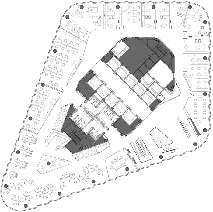 集團辦公樓43層平面圖