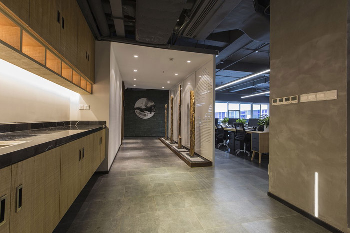 東方禪意辦公室茶水區(qū)裝修效果圖