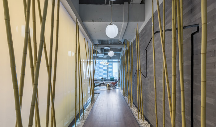 清爽辦公室走廊裝修設(shè)計(jì)效果圖