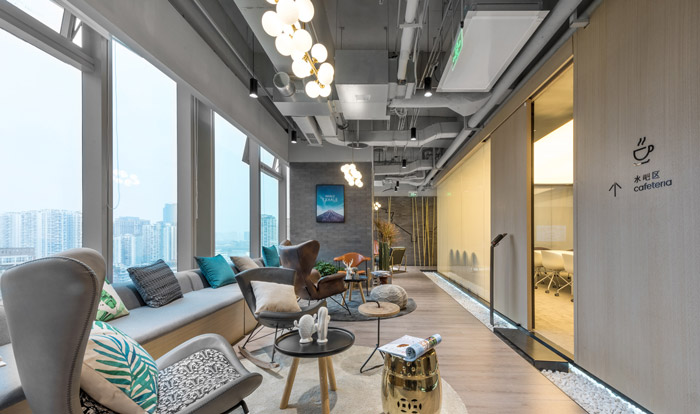 清爽辦公室接待區(qū)裝修設(shè)計(jì)效果圖