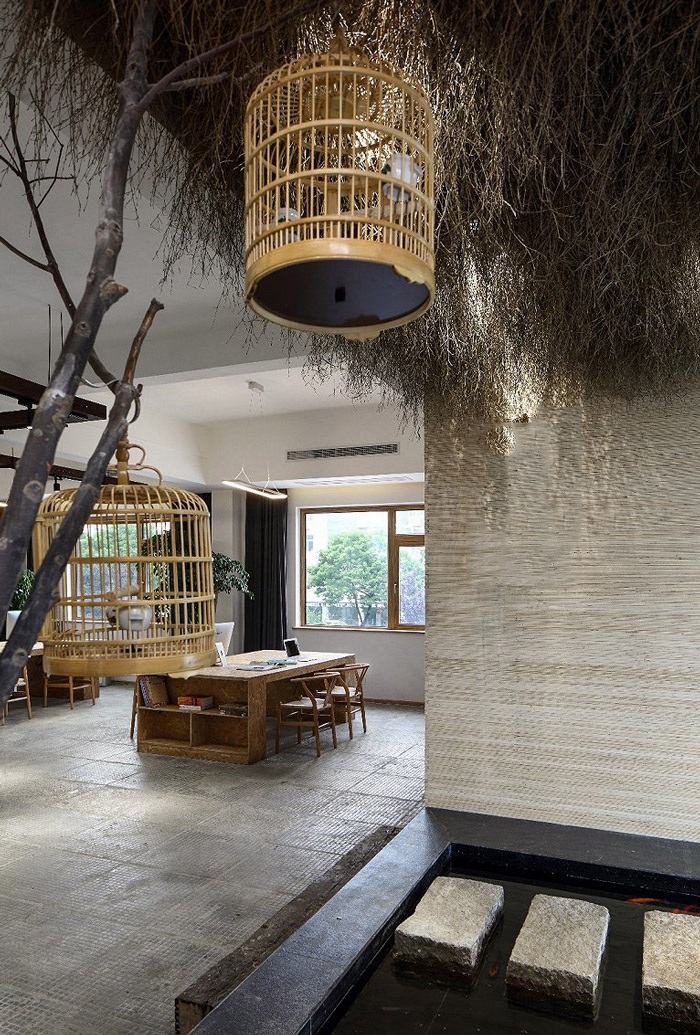 370平方禪意辦公室辦公區(qū)裝修效果圖