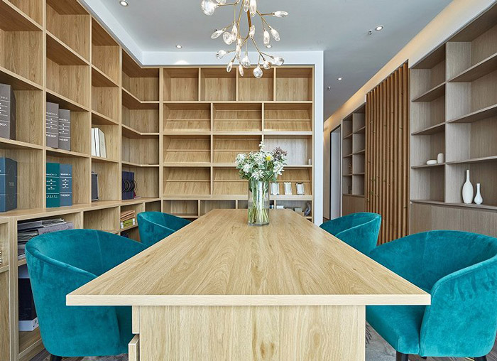 新中式辦公室會(huì)議室設(shè)計(jì)效果圖