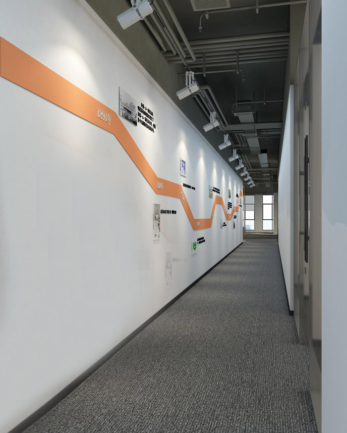 食品公司辦公室過(guò)道裝修設(shè)計(jì)效果圖