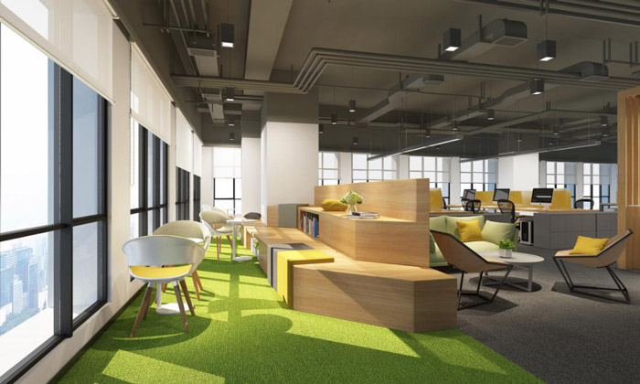 食品公司辦公室休息區(qū)裝修設(shè)計(jì)效果圖