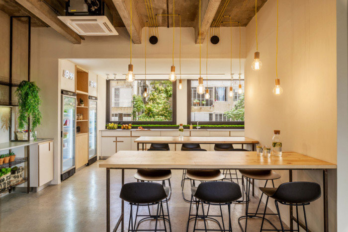 綠色辦公室茶水間設(shè)計效果圖