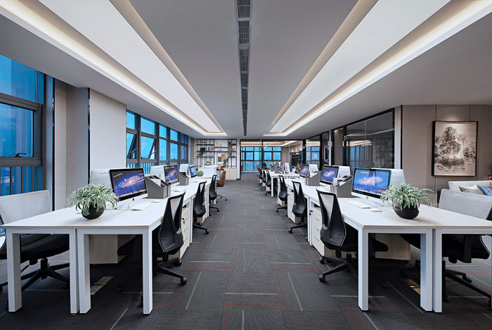 公司寫字樓辦公區(qū)裝修效果圖