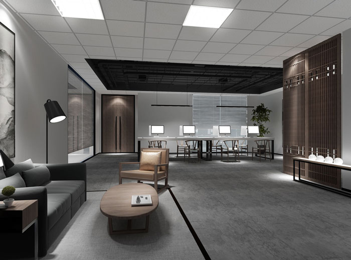 商務(wù)辦公室接待區(qū)裝修效果圖