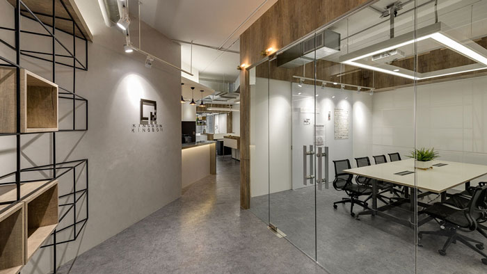 鞋業(yè)公司辦公室入口裝修效果圖