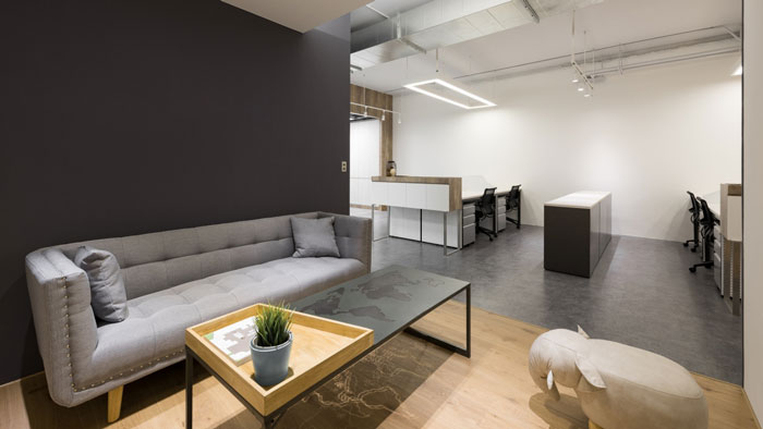 鞋業(yè)公司辦公室交流區(qū)裝修效果圖