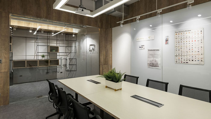 鞋業(yè)公司辦公室會(huì)議室裝修效果圖
