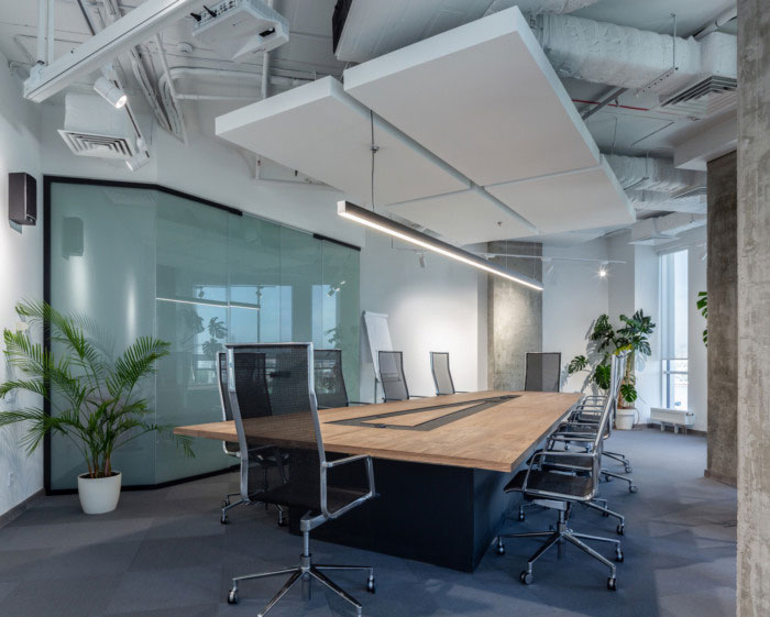 納維亞風(fēng)格辦公室會(huì)議室裝修效果圖