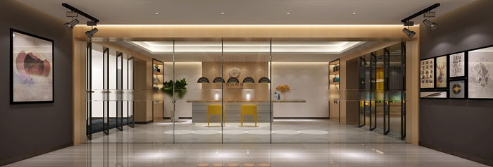 金融辦公室進(jìn)門(mén)區(qū)裝飾效果圖