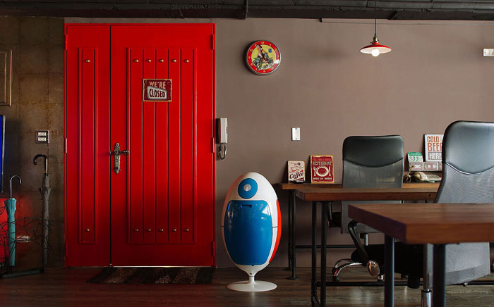 復(fù)古辦公室進(jìn)門區(qū)裝飾設(shè)計(jì)效果圖