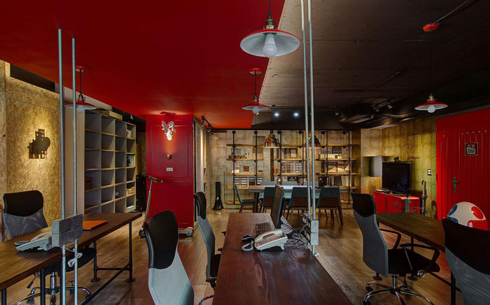 復(fù)古辦公室辦公區(qū)裝飾設(shè)計(jì)效果圖