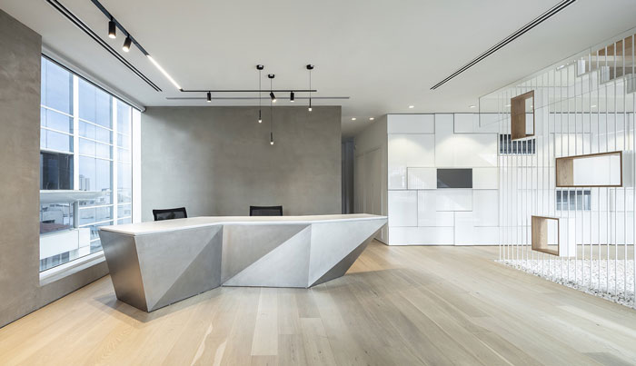 新總部辦公樓前臺(tái)裝修設(shè)計(jì)效果圖