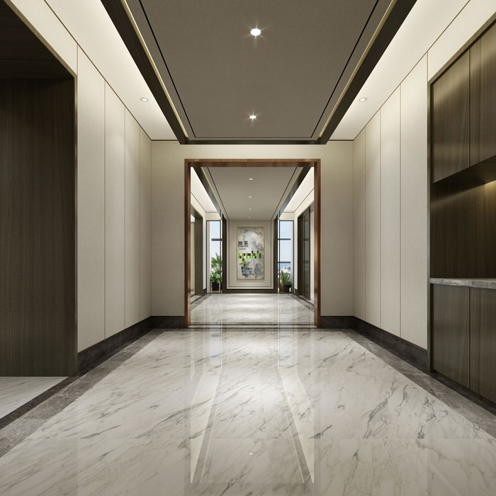 杭州控股公司辦公室過道裝修設(shè)計(jì)效果圖