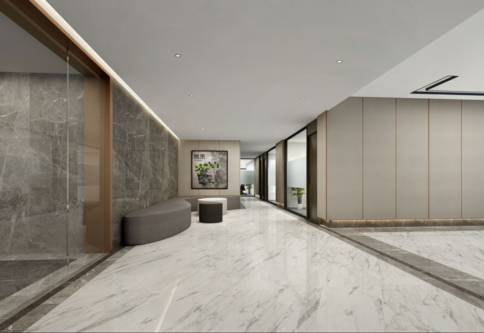 杭州控股公司辦公室接待區(qū)裝修設(shè)計(jì)效果圖