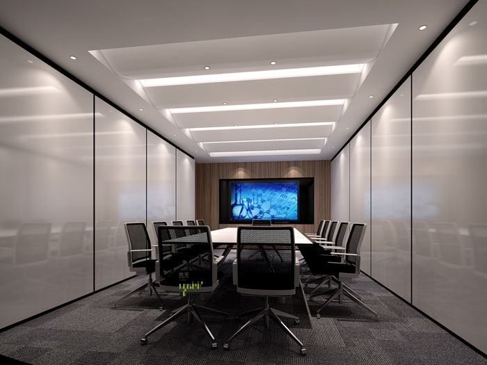 杭州過濾器材公司辦公室會(huì)議室裝修效果圖