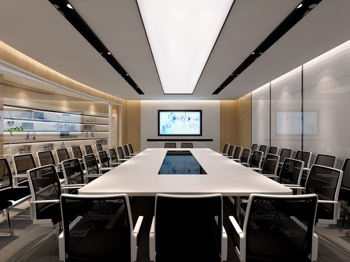 杭州過濾器材公司辦公室會(huì)議室裝修效果圖