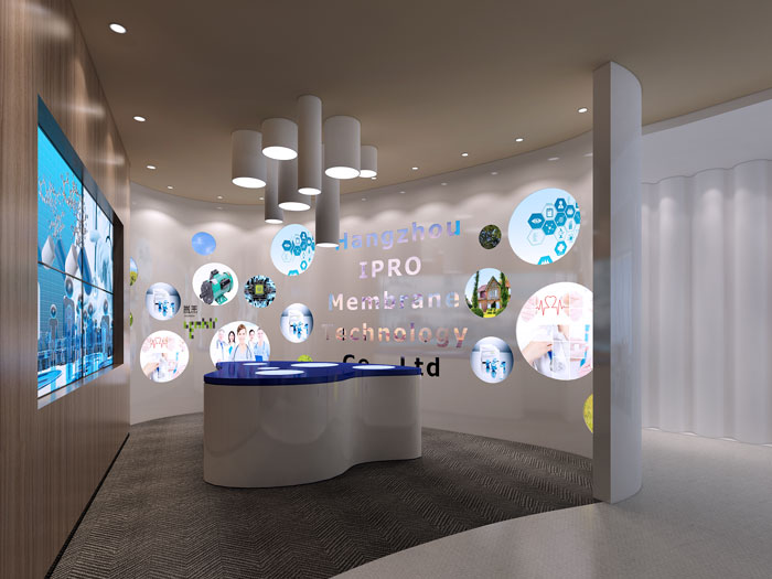杭州過濾器材公司辦公室展廳裝修效果圖