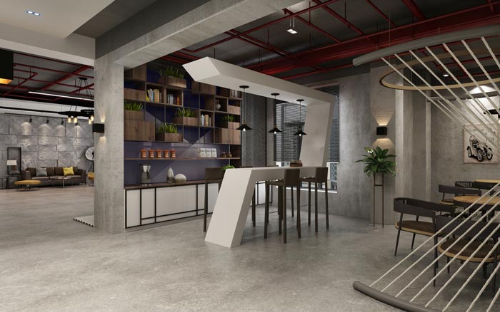 工業(yè)風(fēng)辦公空間茶水間設(shè)計(jì)效果圖