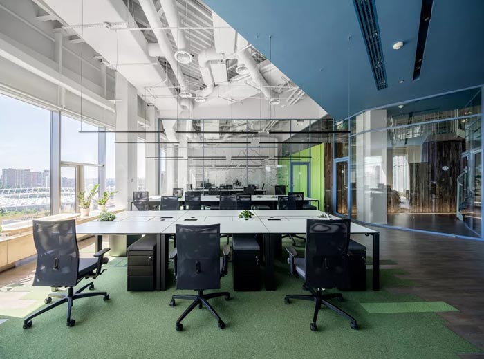 二(2)層辦公室辦公區(qū)設計方案