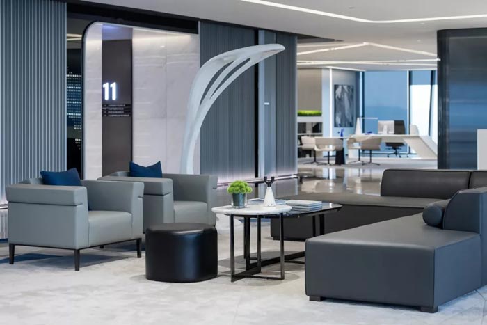 3000平方辦公樓接待區(qū)設計方案