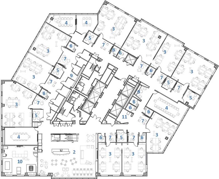 微軟研發(fā)中心設計一層平面圖