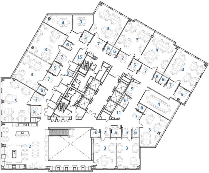 微軟研發(fā)中心設計一層平面圖