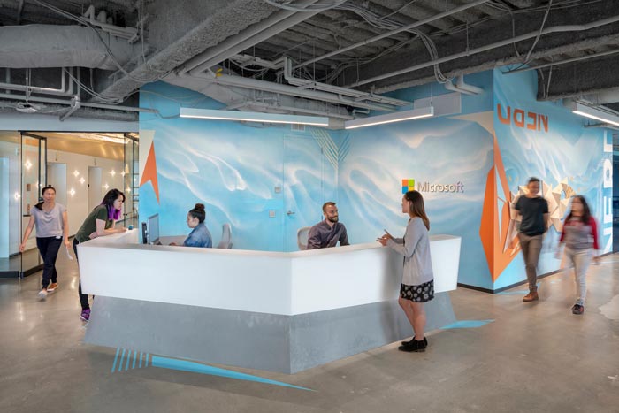微軟研發(fā)中心前臺設計方案