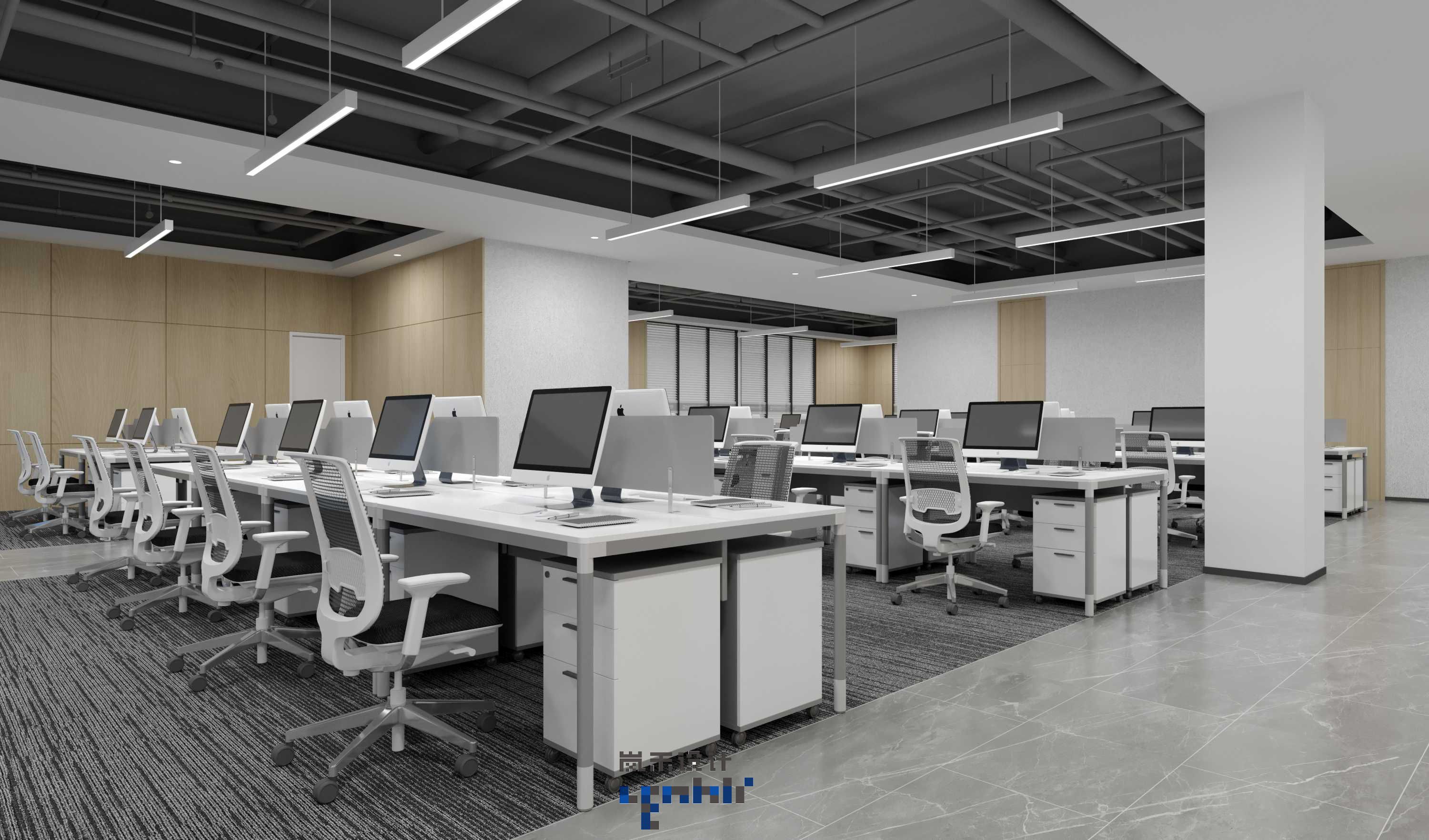 辦公區(qū)域效果圖